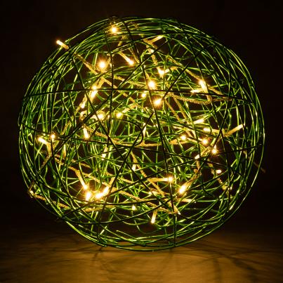 Garten Designkugel mit LEDs grün