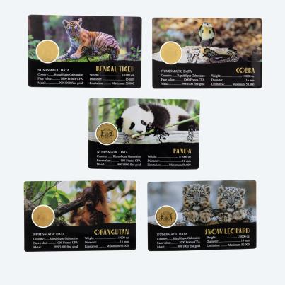 5er Set Coincards "Big Five of Asia"