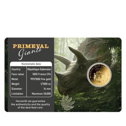 Coincard "Primeval Giants - Triceratops"