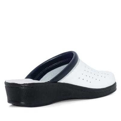 SANITAL LIGHT Damenpantolette weiß/blau