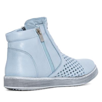 Andrea Conti Damen Lederstiefelette pastellblau
