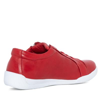 Andrea Conti Damen Lederslipper chilli