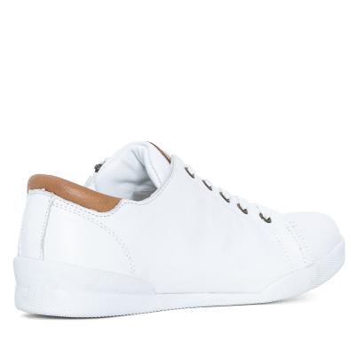 Andrea Conti Damen Ledersneaker weiß/brandy