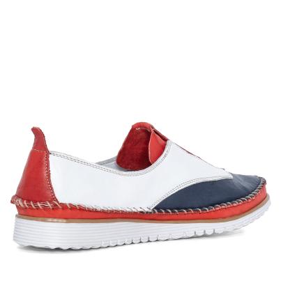 Andrea Conti Damen Lederslipper maritim