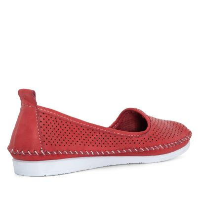 Andrea Conti Damen Lederslipper chilli