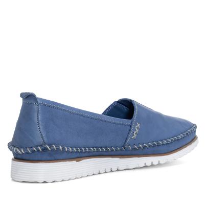 Andrea Conti Damen Lederslipper denim