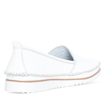 Andrea Conti Damen Lederslipper weiß