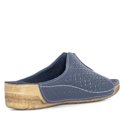 Andrea Conti Damen Lederpantolette dunkelblau