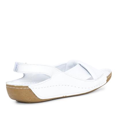 Andrea Conti Damen Ledersandalen weiß