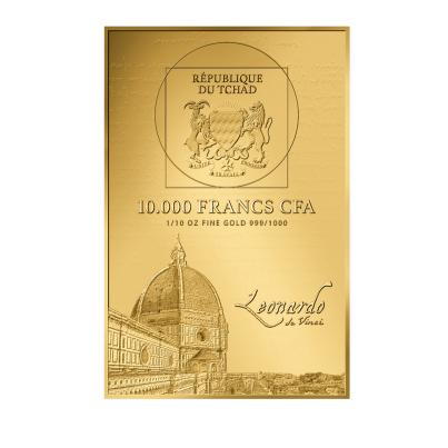 Salvator Mundi, Bild im Rahmen, 1/10 oz. Feingold