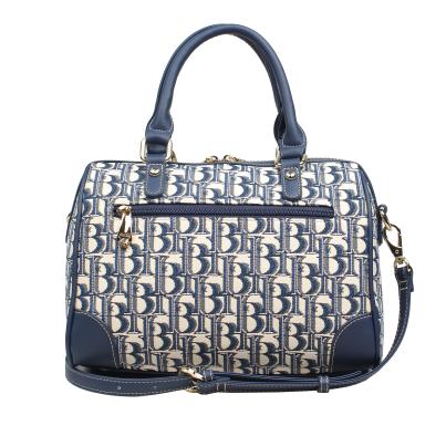 Henney Bear Henkeltasche blau/creme