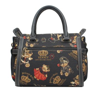 Henney Bear Henkeltasche schwarz/multicolor