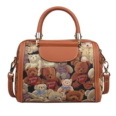 Henney Bear Henkeltasche coganc/gemustert