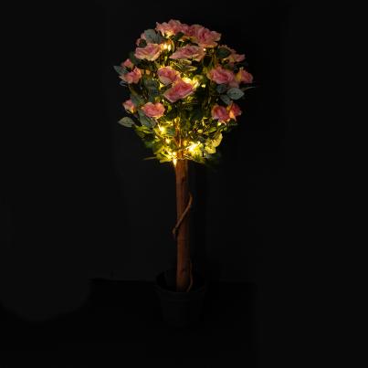 Rosenbaum beleuchtet 90cm pink
