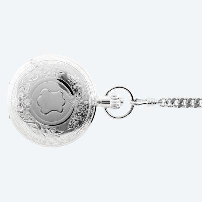 Jean Marcel Taschenuhr "Planum" silber-weiß