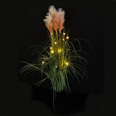 Beleuchtetes Pampasgras 140cm altrosa