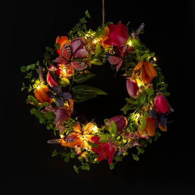 LED-Türkranz Frühlingszauber