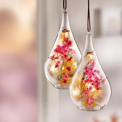 LED-Dekohänger aus Glas