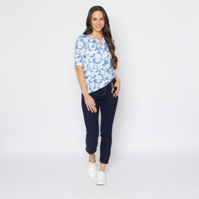 mocca by J. Leibfried Shirt blau/offwhite