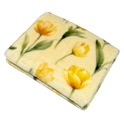 Felldecke mit Blumendesign 150x200cm