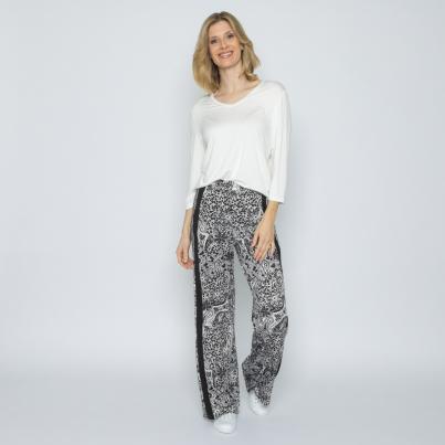 Perfectly JU Hose 'Jana' Culotte schwarz/weiß