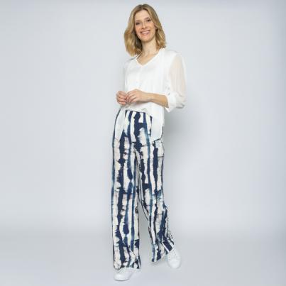 Perfectly JU Hose 'Stella' Culotte blau/weiß