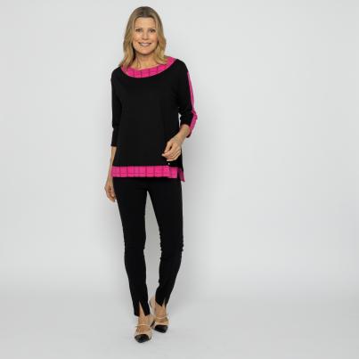 VANESSA STYLE Damen-Shirt schwarz/pink