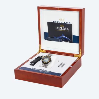 DELMA Herrenuhr "Blue Shark IV Antarktika" iceblau