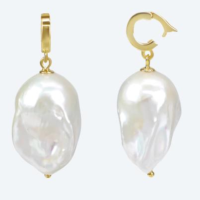 Clip-Anhänger 925 Silber Süßwasserzuchtperle