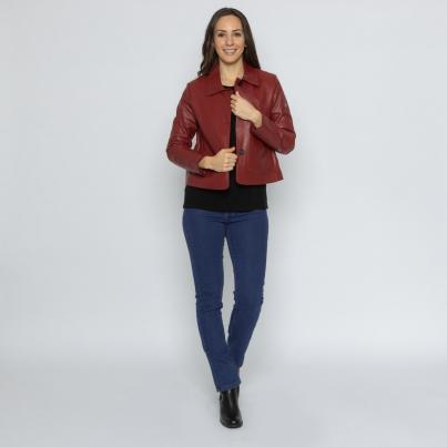 OTTO KERN Damen-Lederjacke kirschrot