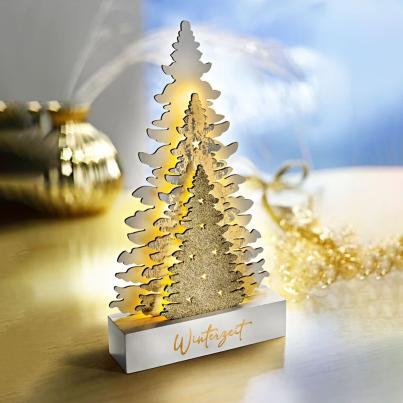 LED-Tanne Winterzeit Gold