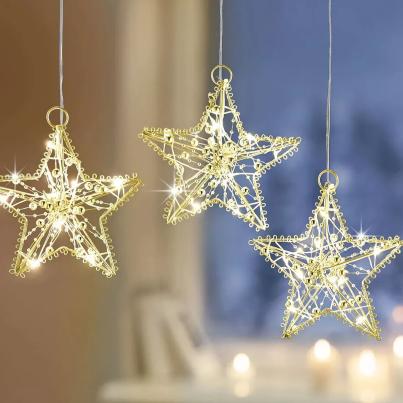 LED-Hängedeko Sterne Pearl