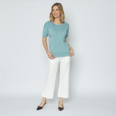 CHRISTIAN MATERNE Damen-Strickpullover blaugrau