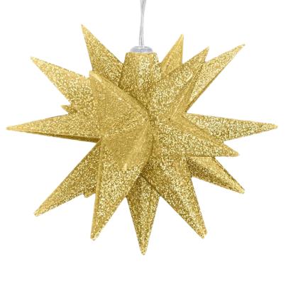 LED-Lichterkette Sterne gold