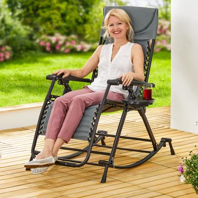 Variabler Schaukelstuhl grau