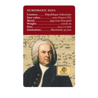 Coincard "Johann Sebastian Bach"