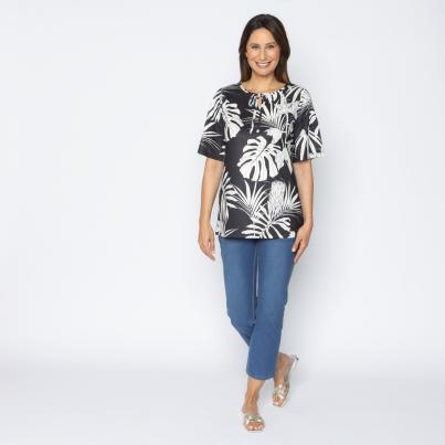 TRENDS by J. Leibfried Shirtbluse schwarz/weiß