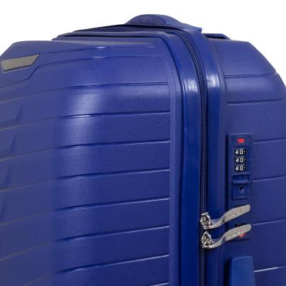 3-teiliges Polypropylen-Kofferset 'Monza' blau