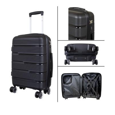 3-teiliges Polypropylen-Kofferset 'Aruba' schwarz