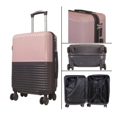 3-teiliges ABS/Polycar-Kofferset 'Riga' rosa-grau