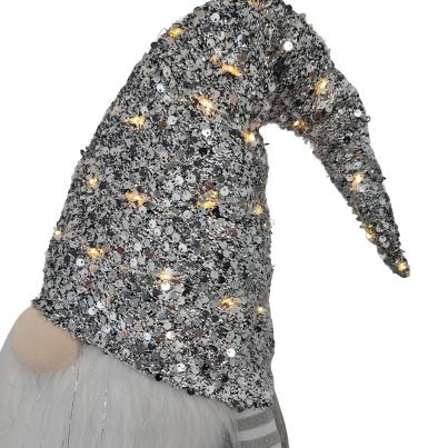 LED-Glitzerwichtel sitzend silber