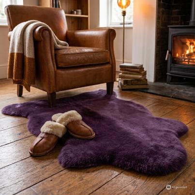 Fellteppich aubergine 60x90cm