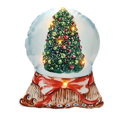 LED-Kissen Schneekugelform