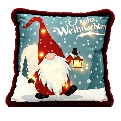 LED-Kissen Wichtel mit Fell