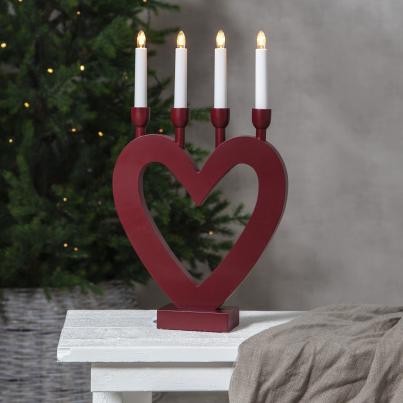 Kerzenständer rotes Herz