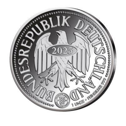 Silbermünze '75 Jahre 1 D-Mark-Münze'