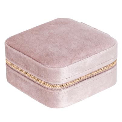 Samt Schmuck/Reise-Etui rosa