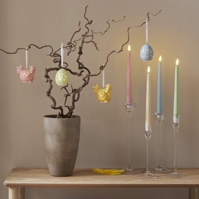 4 LED-Stabkerzen hellgelb