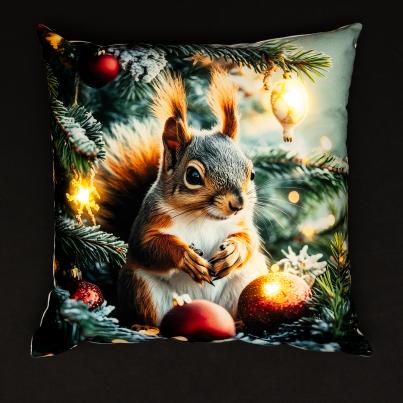 LED-Kissen Eichhörnchen 40x40cm