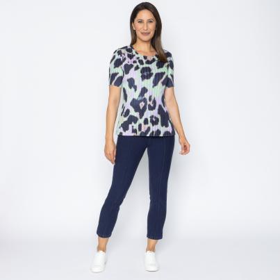 Jeannie Damen-Plissee-Shirt Leo